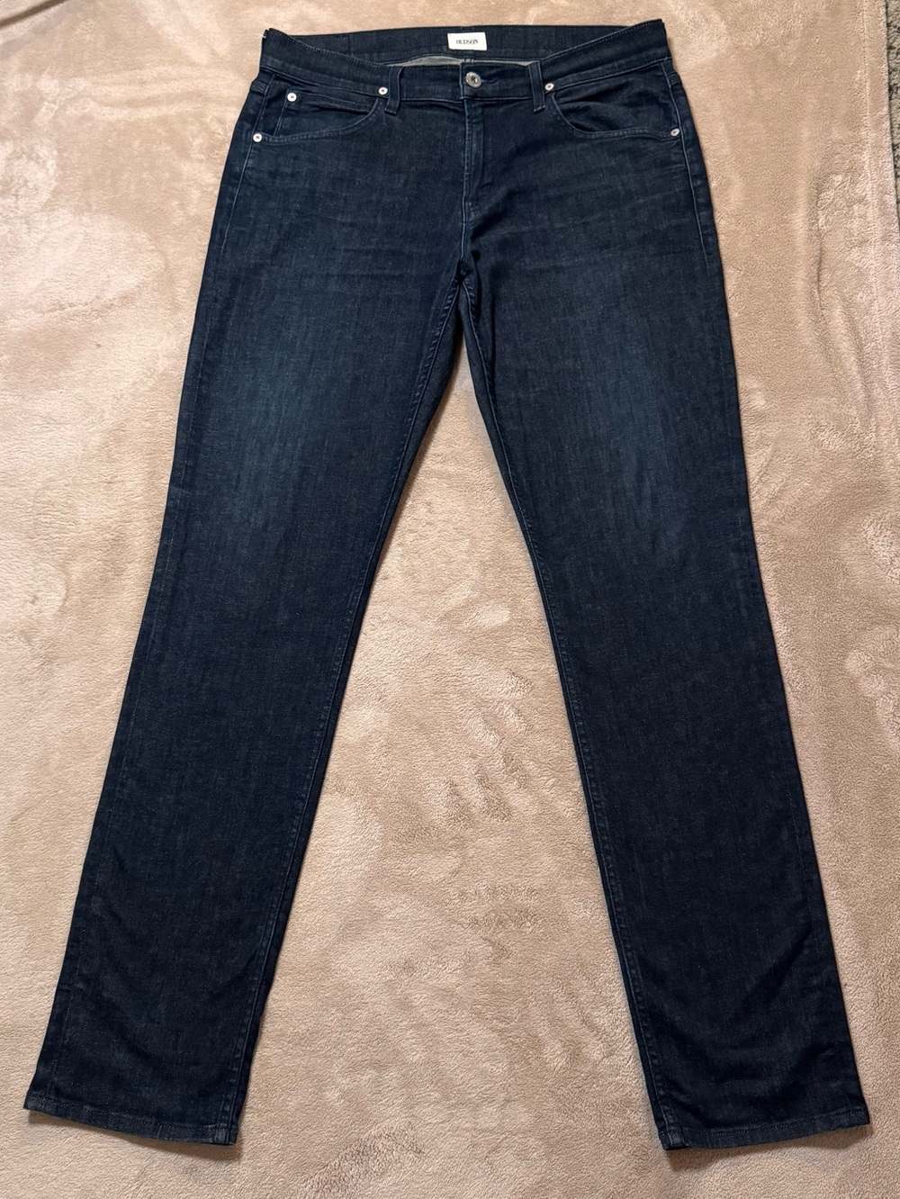 Hudson Blake Slim Straight Dark Wash Denim Jeans Size 34